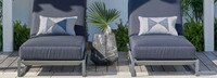 Sanibel Outdoor Chaise Frame - Zinc