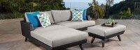 Portofino® Casual 3pc Chaise Small Back Cushion - Dove Gray