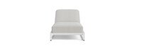 Sanibel Outdoor Chaise In White - Basket Weave Stone