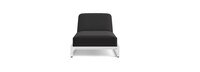 Sanibel Outdoor Chaise In White - Plain Weave Carbon