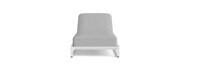 Sanibel Outdoor Chaise In White - Plain Weave Pebble Gray