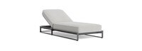 Sanibel Outdoor Chaise In Zinc - Basket Weave Stone