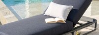 Sanibel Outdoor Chaise In Zinc - Basket Weave Stone