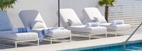Sanibel Outdoor Chaise In Zinc - Basket Weave Stone