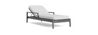 Santorini Outdoor Chaise In Zinc - Basket Weave Oyster