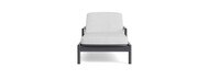 Santorini Outdoor Chaise In Zinc - Basket Weave Oyster