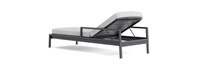 Santorini Outdoor Chaise In Zinc - Basket Weave Oyster