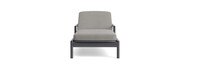 Santorini Outdoor Chaise In Zinc - Basket Weave Taupe Gray