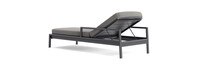 Santorini Outdoor Chaise In Zinc - Basket Weave Taupe Gray