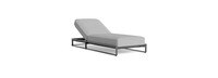 Sanibel 3 Piece Outdoor Chaise Lounge Set in Zinc - Plain Weave Pebble Gray