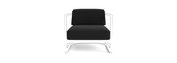 Sanibel Outdoor Club Chair Plain Weave Cushion - Carbon