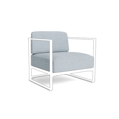 Sanibel Outdoor Club Chair Plain Weave Cushion - Sky Blue