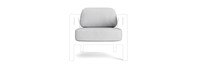 Santorini Outdoor Club Chair Basket Weave Cushions - Oyster