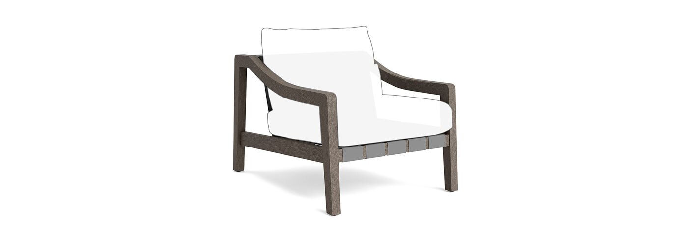 Del Mar Outdoor Club Chair Frame - Thumbnail 3
