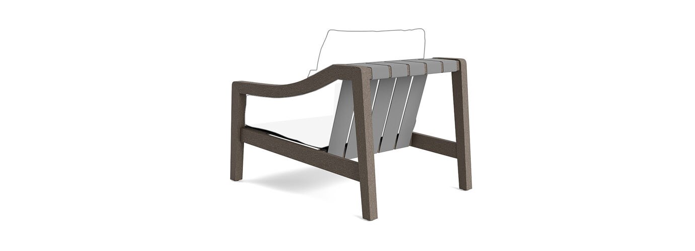Del Mar Outdoor Club Chair Frame - Thumbnail 4