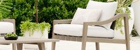 Del Mar Outdoor Club Chair Frame - Weathered Teak