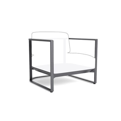 Sanibel Outdoor Club Chair Frame - Zinc