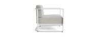 Sanibel Outdoor Club Chair In White - Basket Weave Stone