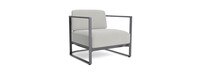 Sanibel Outdoor Club Chair In Zinc - Basket Weave Stone