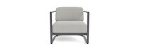 Sanibel Outdoor Club Chair In Zinc - Basket Weave Stone