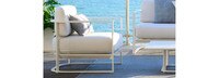 Sanibel Outdoor Club Chair In Zinc - Basket Weave Stone