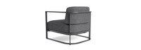 Sanibel Outdoor Club Chair In Zinc - Plain Weave Graphite