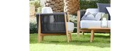 Santorini Outdoor Club Chair Cover - Gray