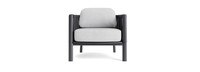 Santorini Outdoor Club Chair In Zinc - Basket Weave Oyster