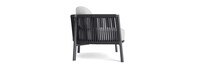 Santorini Outdoor Club Chair In Zinc - Basket Weave Oyster
