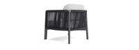 Santorini Outdoor Club Chair In Zinc - Basket Weave Oyster