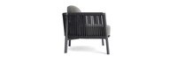 Santorini Outdoor Club Chair In Zinc - Basket Weave Taupe Gray