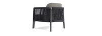 Santorini Outdoor Club Chair In Zinc - Basket Weave Taupe Gray