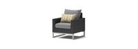 Milo™ Espresso 3 Piece Club Chair & Side Table Set - Charcoal Gray