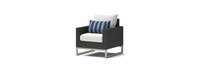 Milo™ Espresso 3 Piece Club Chair & Side Table Set - Centered Ink