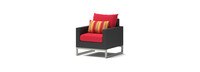 Milo™ Espresso 3 Piece Club Chair & Side Table Set - Sunset Red
