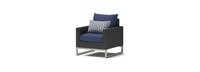 Milo™ Espresso 5 Piece Club Chair Set - Navy Blue