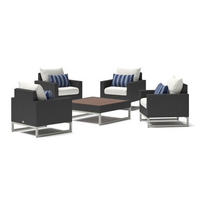 Milo™ Espresso 5 Piece Club Chair Conversation Set