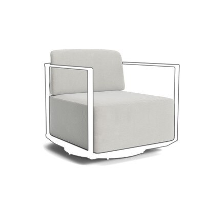 Sanibel Outdoor Swivel Chair Cushions - Basket Weave Stone