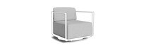Sanibel Outdoor Swivel Chair Cushions - Plain Weave Pebble Gray