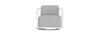 Sanibel Outdoor Swivel Chair Cushions - Plain Weave Pebble Gray