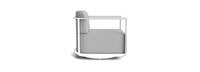 Sanibel Outdoor Swivel Chair Cushions - Plain Weave Pebble Gray