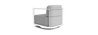 Sanibel Outdoor Swivel Chair Cushions - Plain Weave Pebble Gray