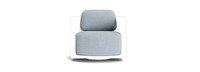 Santorini Outdoor Swivel Chair Plain Weave Cushions - Sky Blue