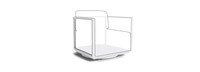 Sanibel Outdoor Swivel Chair Frame - White