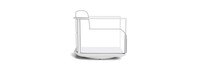 Sanibel Outdoor Swivel Chair Frame - White