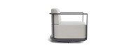 Sanibel Outdoor Swivel Club Chair In Zinc - Basket Weave Stone