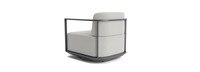 Sanibel Outdoor Swivel Club Chair In Zinc - Basket Weave Stone