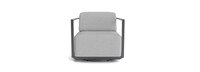 Sanibel Outdoor Swivel Club Chair In Zinc - Plain Weave Pebble Gray
