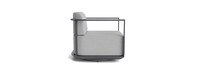 Sanibel Outdoor Swivel Club Chair In Zinc - Plain Weave Pebble Gray