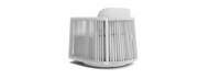Santorini Outdoor Swivel Club Chair In White - Plain Weave Oyster